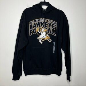 University of Iowa Hawkeyes football‎ hoodie sweatshirt black size medium